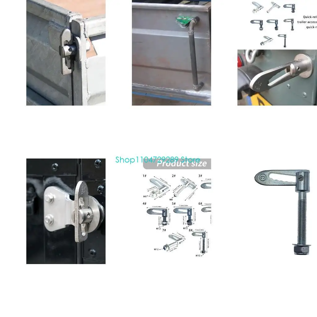 D8KE Trailer Quick Release Pin, Metal Threaded Anti-Theft Locking Pin for Racks