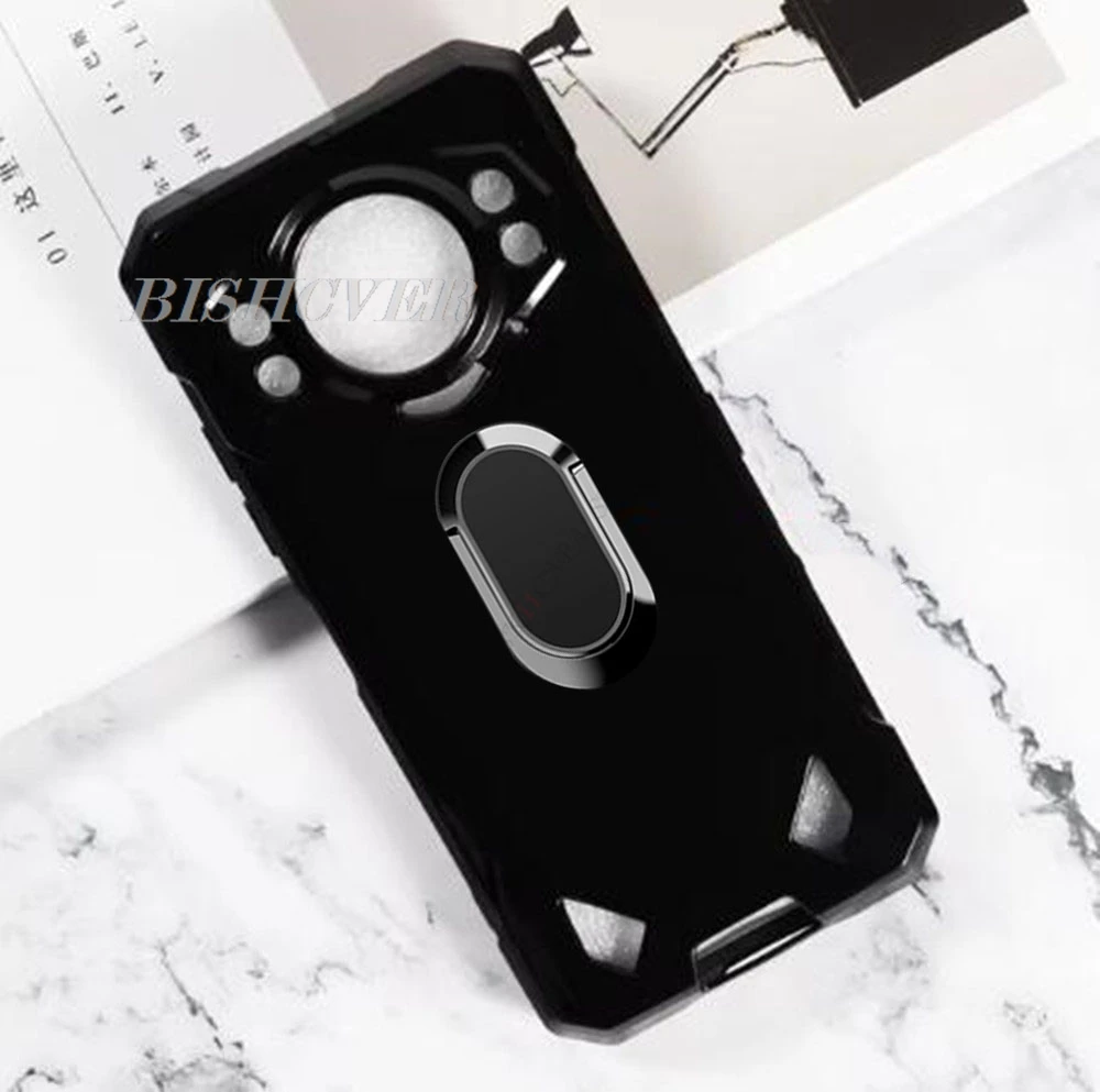 Luxury Shockproof Ring Holder For Doogee S200 6.72" DoogeeS200 S 200 Case Soft Silicone TPU Protective Holder Cover