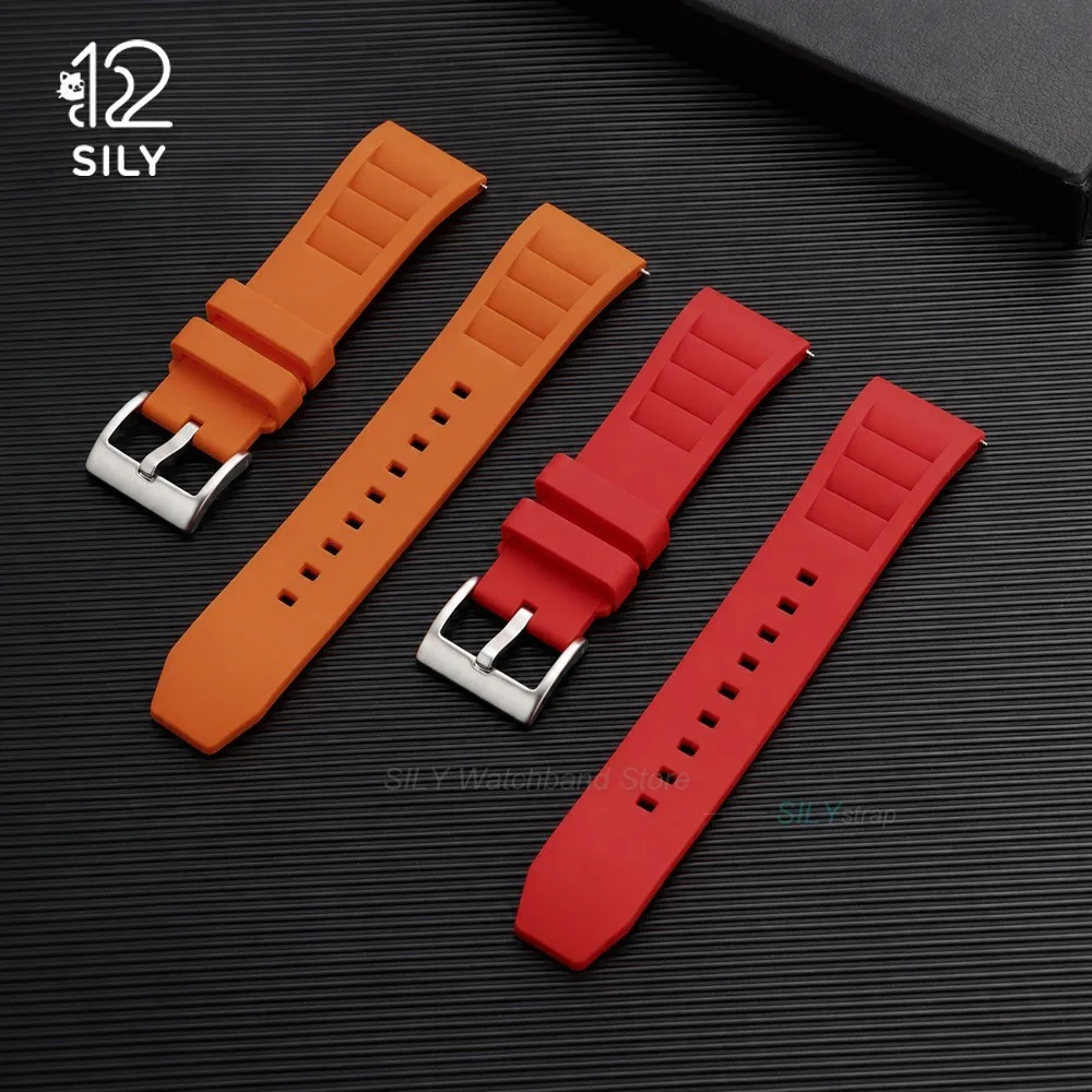 20mm 22mm Silicone Watch Strap Replacement Watchband for Seiko for Rolex Sport Rubber Quick Release Wristband Universal Bracelet