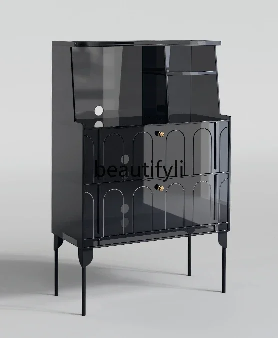 

ss D Acrylic side cabinet light luxury integrated wall tea cabinet modern simple storage storage wine cabinet