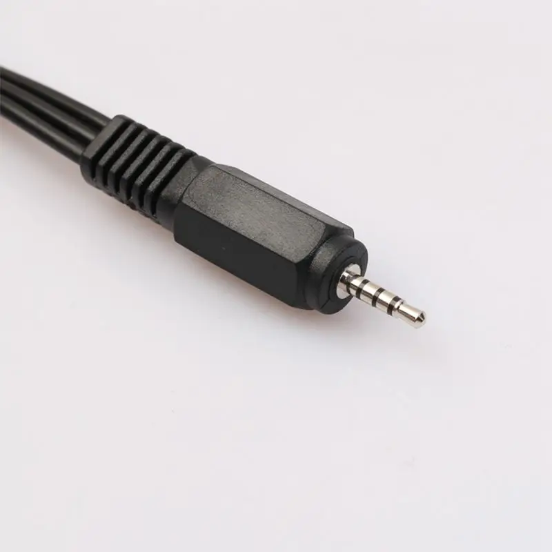 สายอะแดปเตอร์เชื่อมหูฟังสเตอริโอมินิ AV ตัวผู้-3RCA ตัวเมีย2.5มม. kabel Audio Video