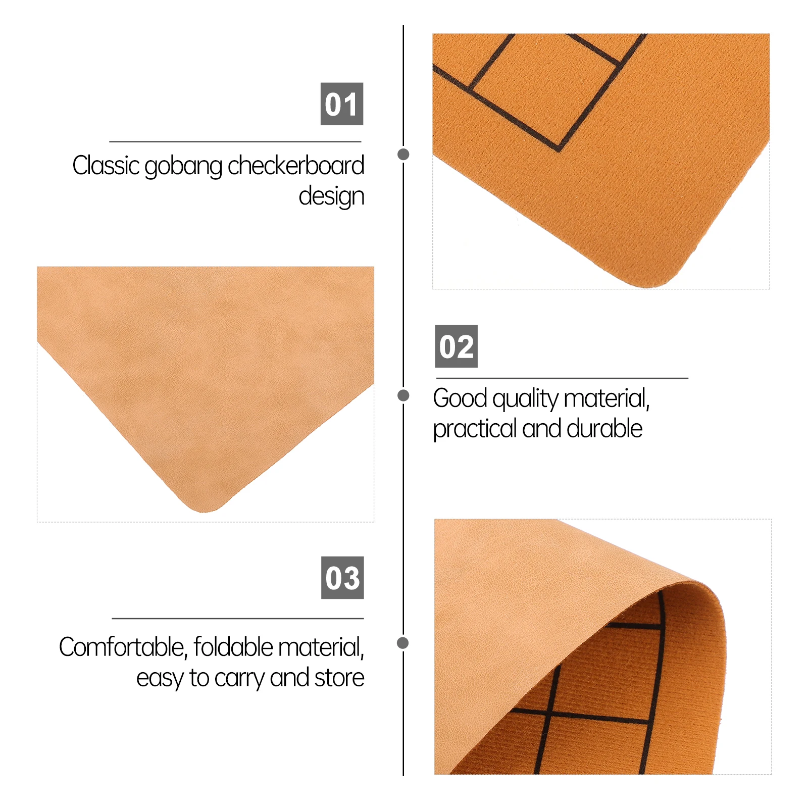 

2pcs Folding Gobang Chess Board Foldable Chess Board Chessboard Gobang Game Material Easy Storage Practical Gift