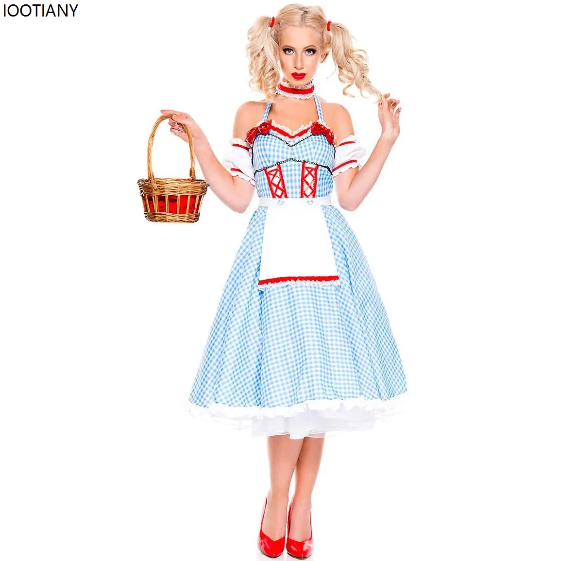 Halloween Alice In Wonderland Maid Cosplay Costume Sexy Magic Lolita Outfit Oktoberfest French Maid Suit Carnival Party Dress Up