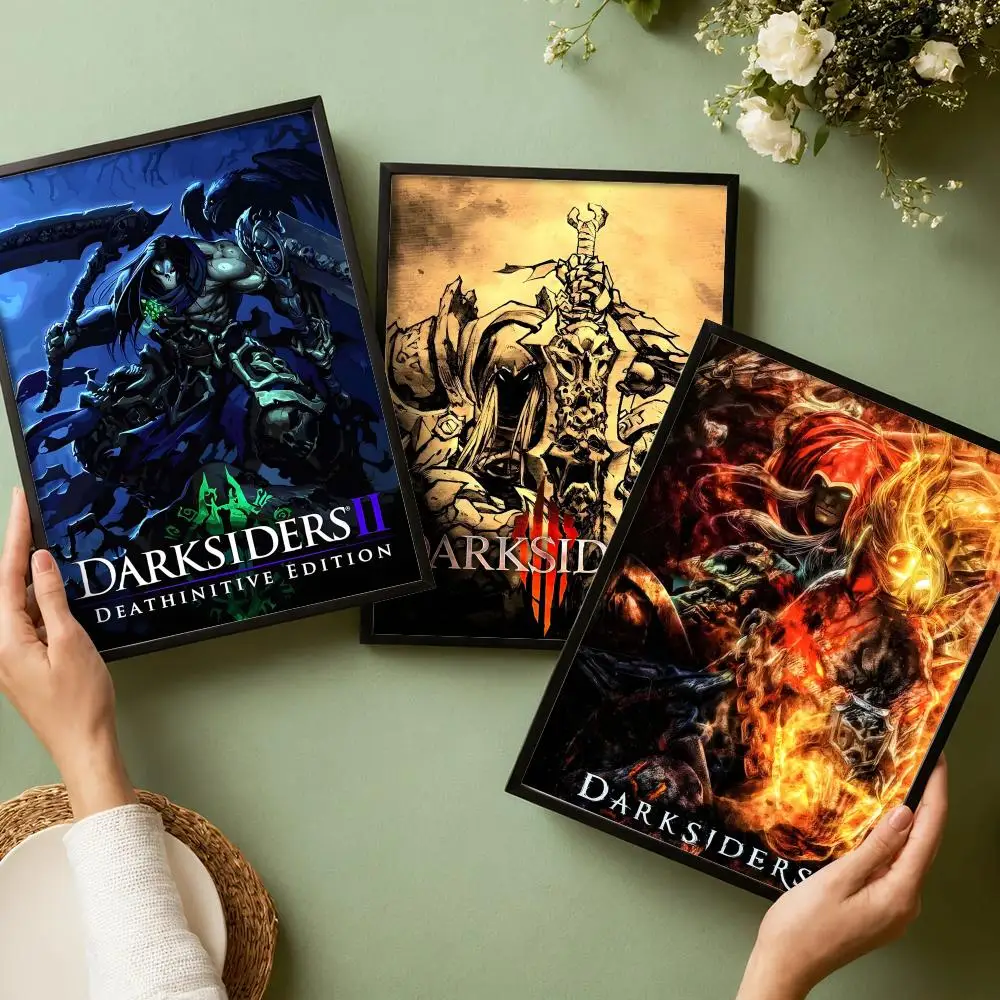 D-Darksiders Poster Stickers HD Painting Self-Adhesive Art for Bedroom Living Room Home Decor Modern Wall Decals Gift