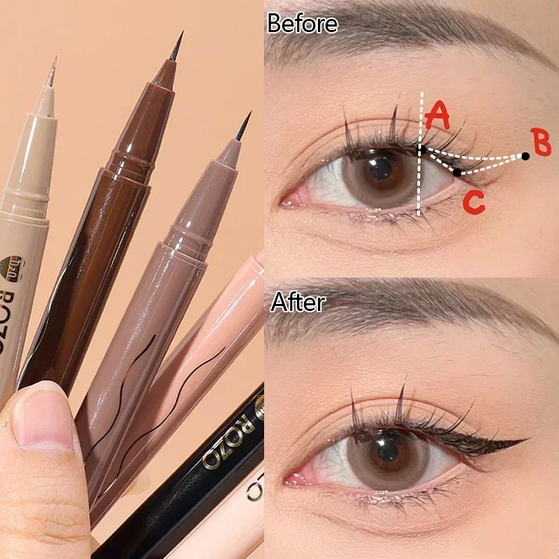 Wodoodporny matowy płynny Eyeliner długopis dolne rzęsy leżący jedwabnik trwały ultra-cienki Eyeliner ołówek makijaż oczu koreańskie kosmetyki