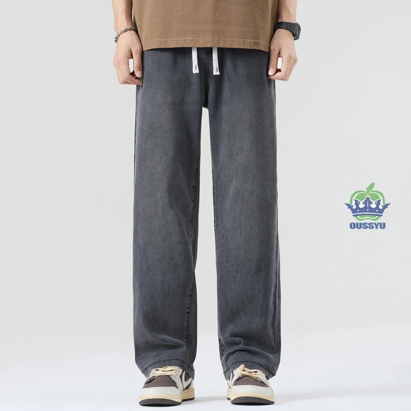 Good Quality Men Summer Tencel Lyocell Denim Pants Baggy Straight Leg Breathable Washed Casual Long Jeans Trendy Plus Size M-4XL - view 4