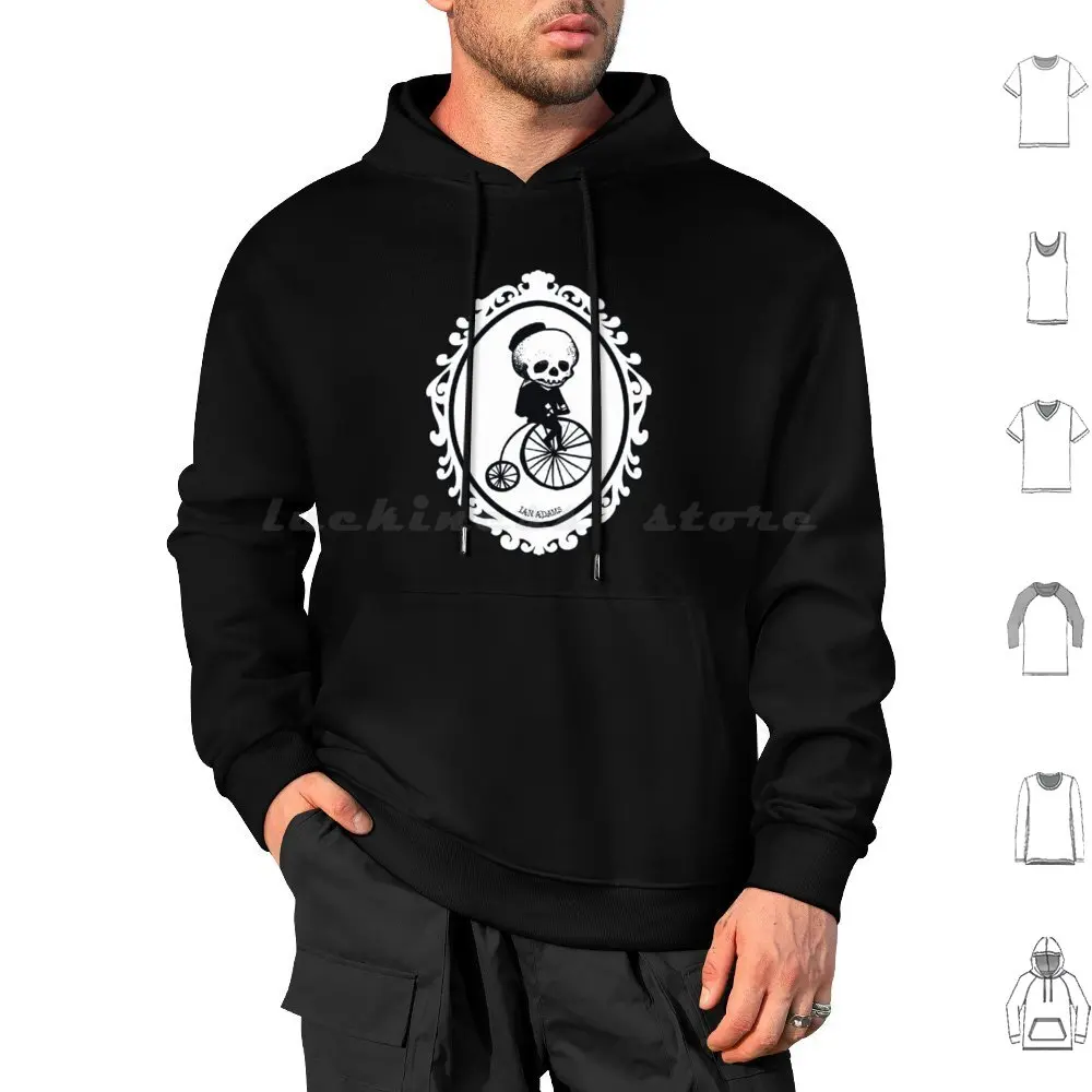 Lil Death Head Bone Rattler Hoodies Long Sleeve Cute Morbid Death Dead Creepy Goth Gothic Kawaii