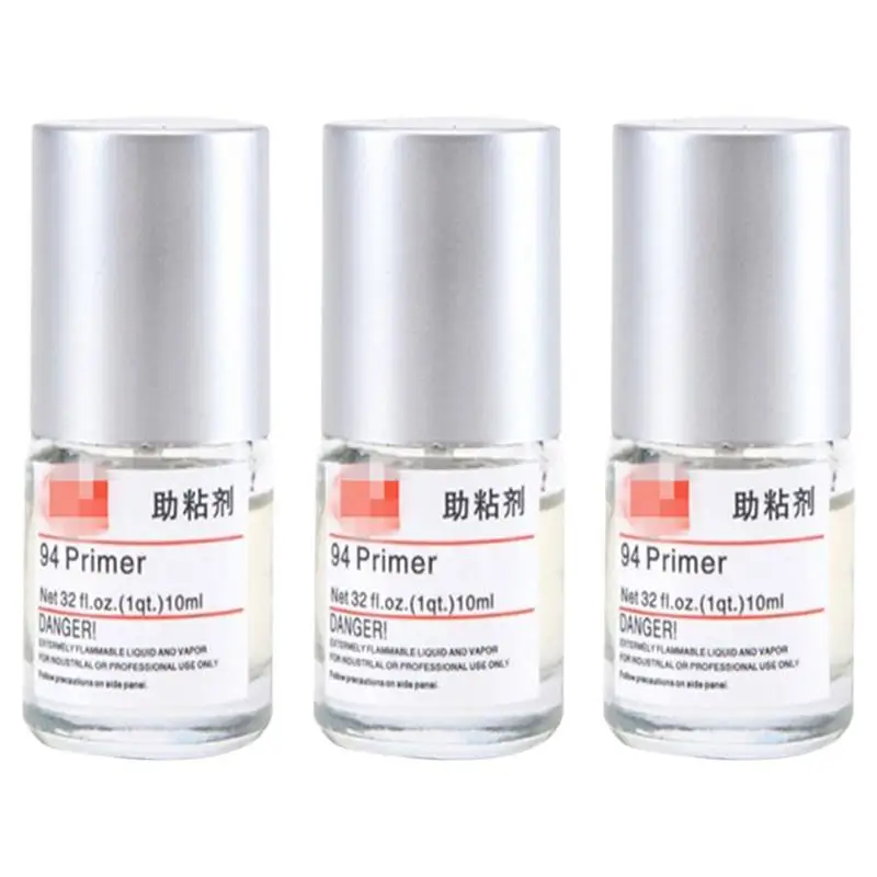 

3 Bottles Automotive Adhesion Promoter Cars Adhesive Enhancer Refit Tape 10ml Supply Primer