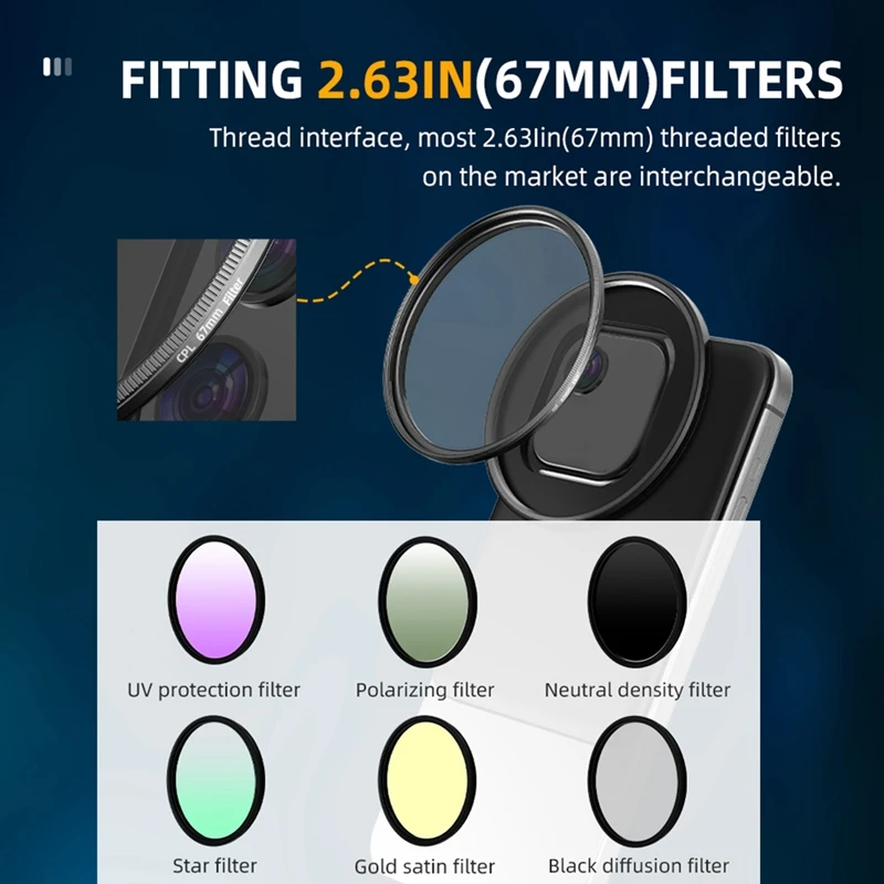 Top-Filter Phone Holder Magsafe Holder For Apple 12/13/14/15Pro Filter For Filter Holder Accessory