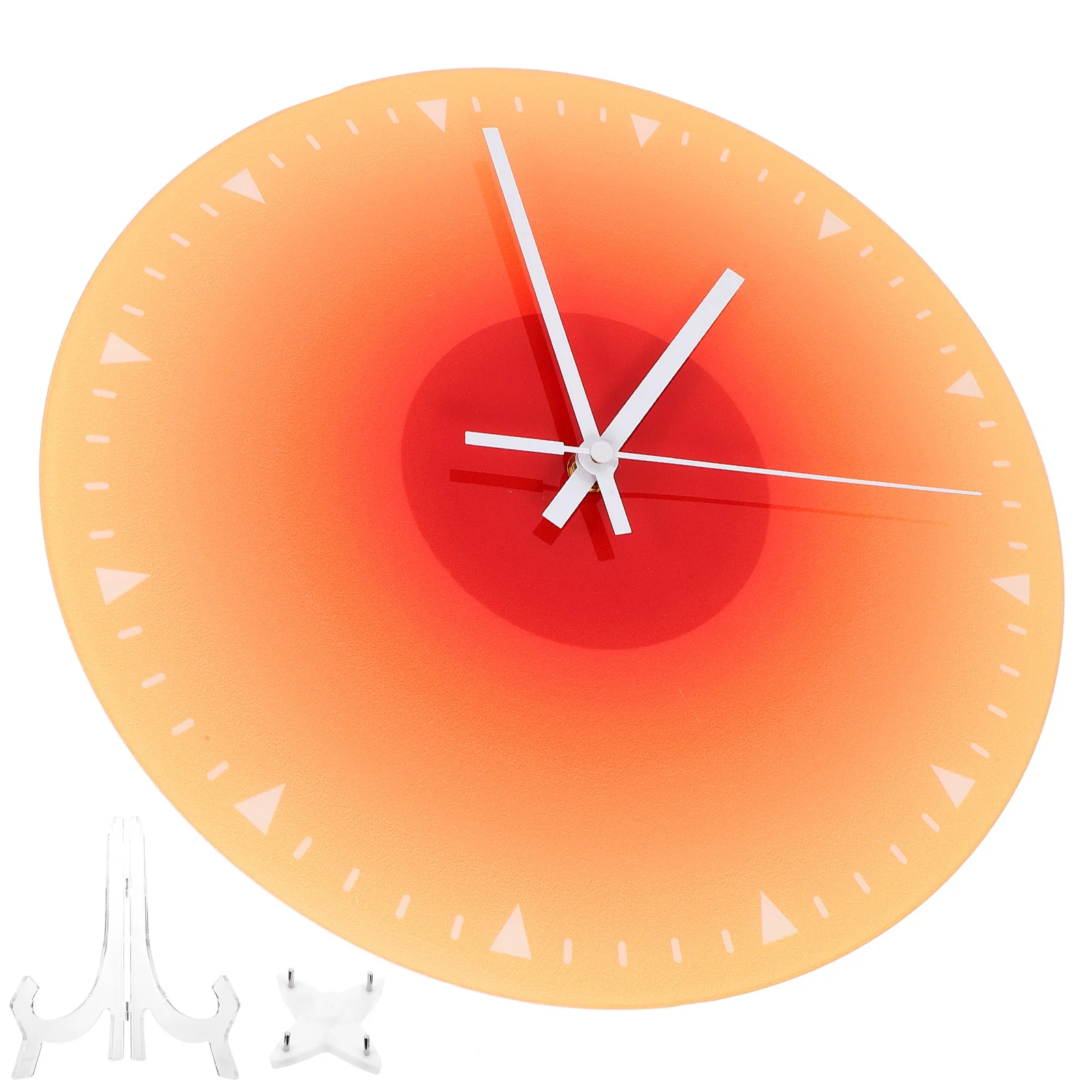 

Acrylic Wall Clock Circular Gradient Design Silent Sweep Movement Desk Shelf Wall Mountable Home Decor Bedroom Living Room