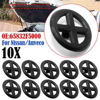 10Pcs Hood Insulation Retainer Plastic Clips Rivet For Nissan Qashqai J11 Patrol Micra K12 Rogue T32 65832F5000 Детали интерьера