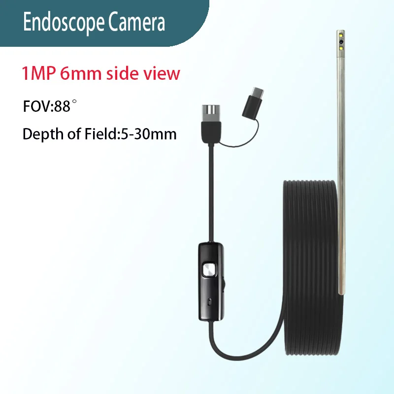 720P 6mm Diameter Rifle side view Borescope Camera Digital Hunting Cleaning Scope for Above 20 Caliber