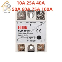 SSR-25DA SSR-40DA SSR-40AA SSR-40DD SSR 10A 25A 40A 60A 80A 100A DD DA AA Solid State Relay Module for PID Temperature Control