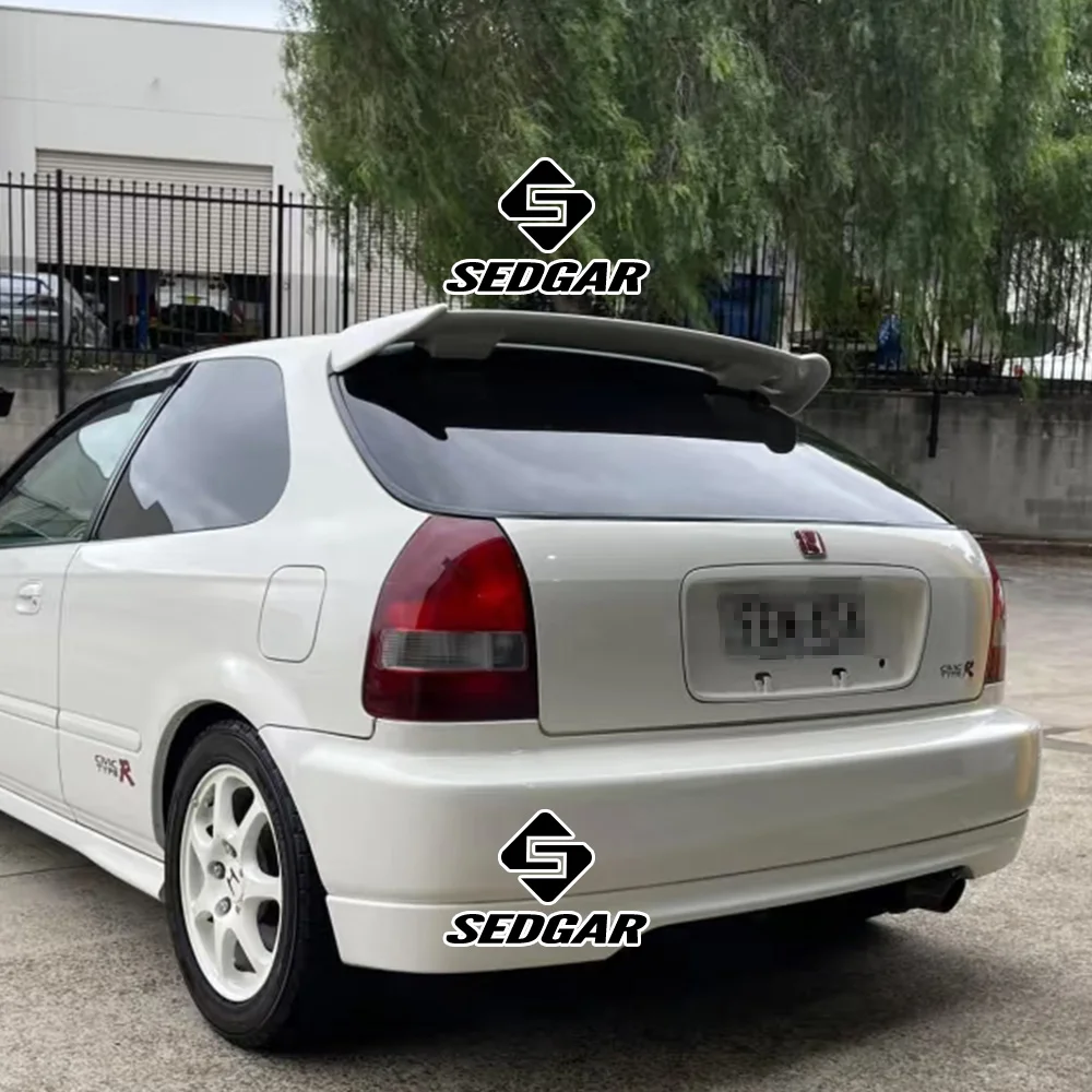 For 1996--2000 Honda Civic EK9 GEN 6 Hatchback Roof Spoiler High Quality ABS Plastic Unpainted SpoilerTrunk Boot Wing Spoiler