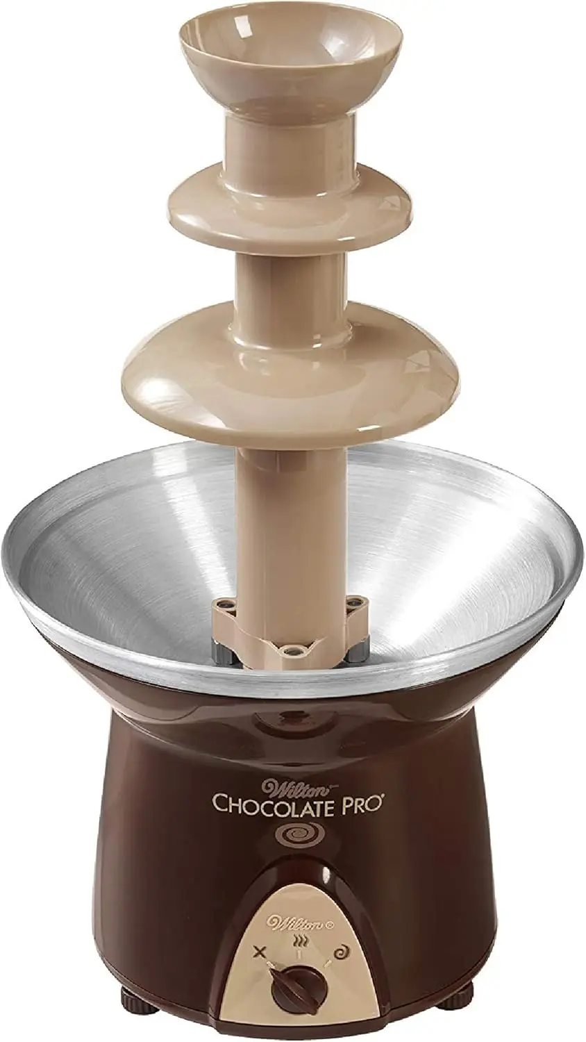 Chocolate Pro-Fontaine à chocolat et fontaine à raison uniforme, conçue pour garder le chocolat fondu pour un trempage facile et soucieux, 3 niveaux