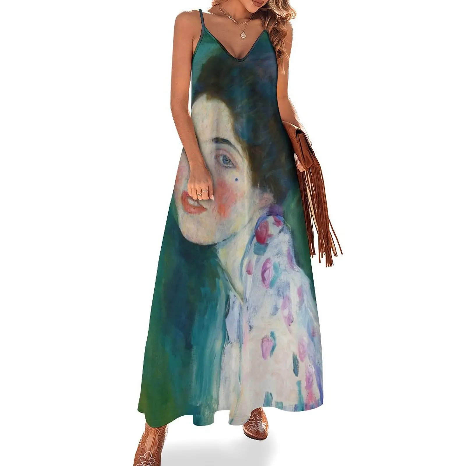 

Gustav Klimt Portrait of a lady Sleeveless Dress luxury dress dress dresses