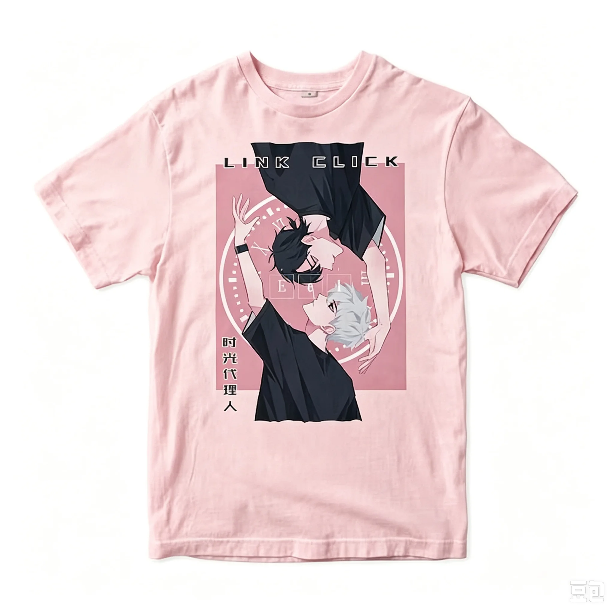 Link Click Anime T-Shirt für Männer und Frauen, Manga-Charakter-Grafikdruck, Kurzarm, Rundhalsausschnitt, lässige Alltags-Streetwear, Sommer-T-Shirts – Detail 3