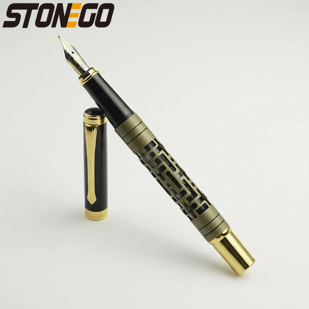 

1PC Metal Luxury Fountain Pen for Business Writing Signing Calligraphy Pens Office School Stationery Supplies