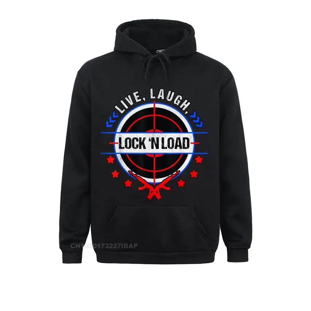 

Live Laugh Lock And Load Funny Gun Lover Hoodie Sweatshirts Fashion Long Sleeve Custom Men Hoodies Summer Clothes Mother Day