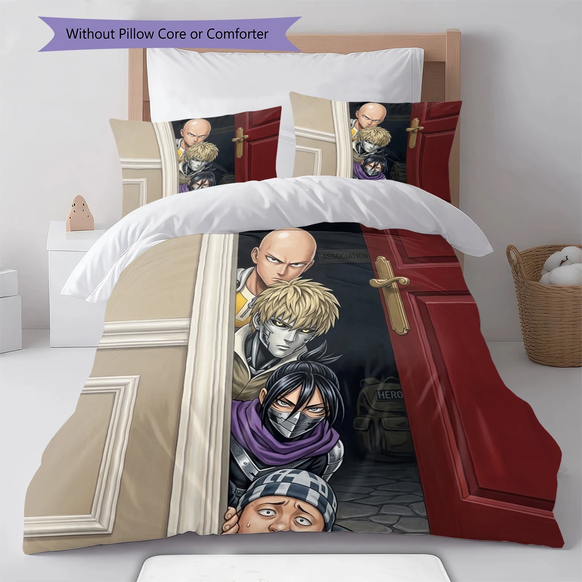 Afbeelding 3: One-Punch Man zacht comfortabel dekbedovertrek, kinderbeddengoedset cadeau, meerdere maten -HE41