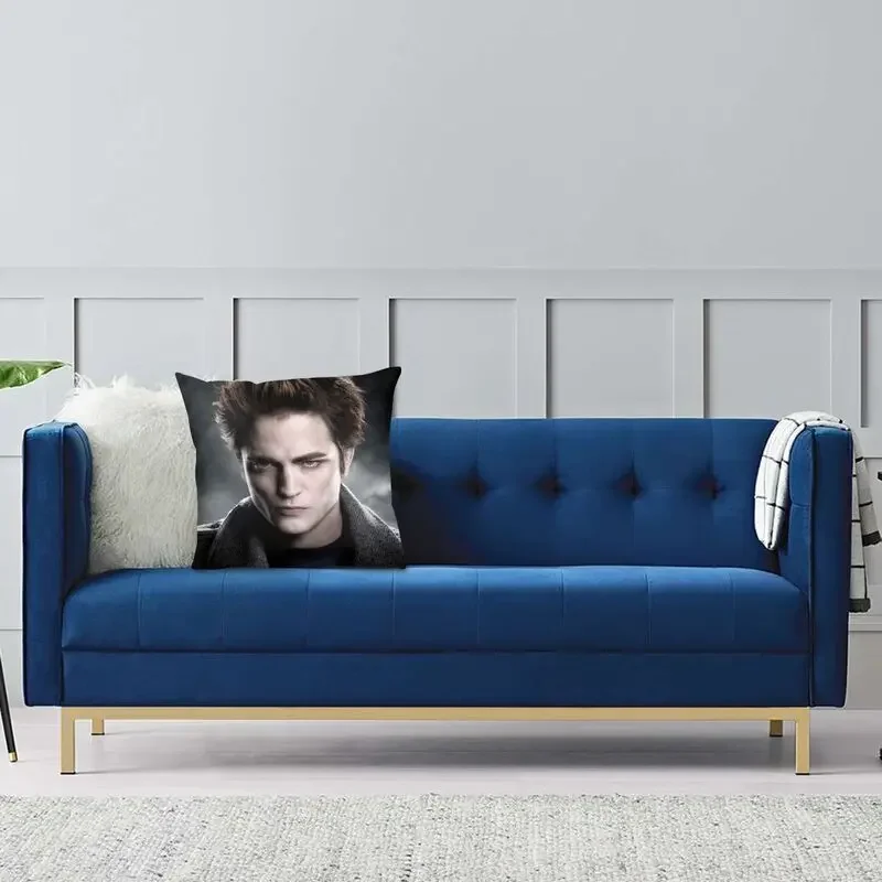 The Twilight Saga Robert Pattinson Cushion Cover Print Edward Cullen Throw Pillow Case for Car Cool Pillowcase Home Decoration