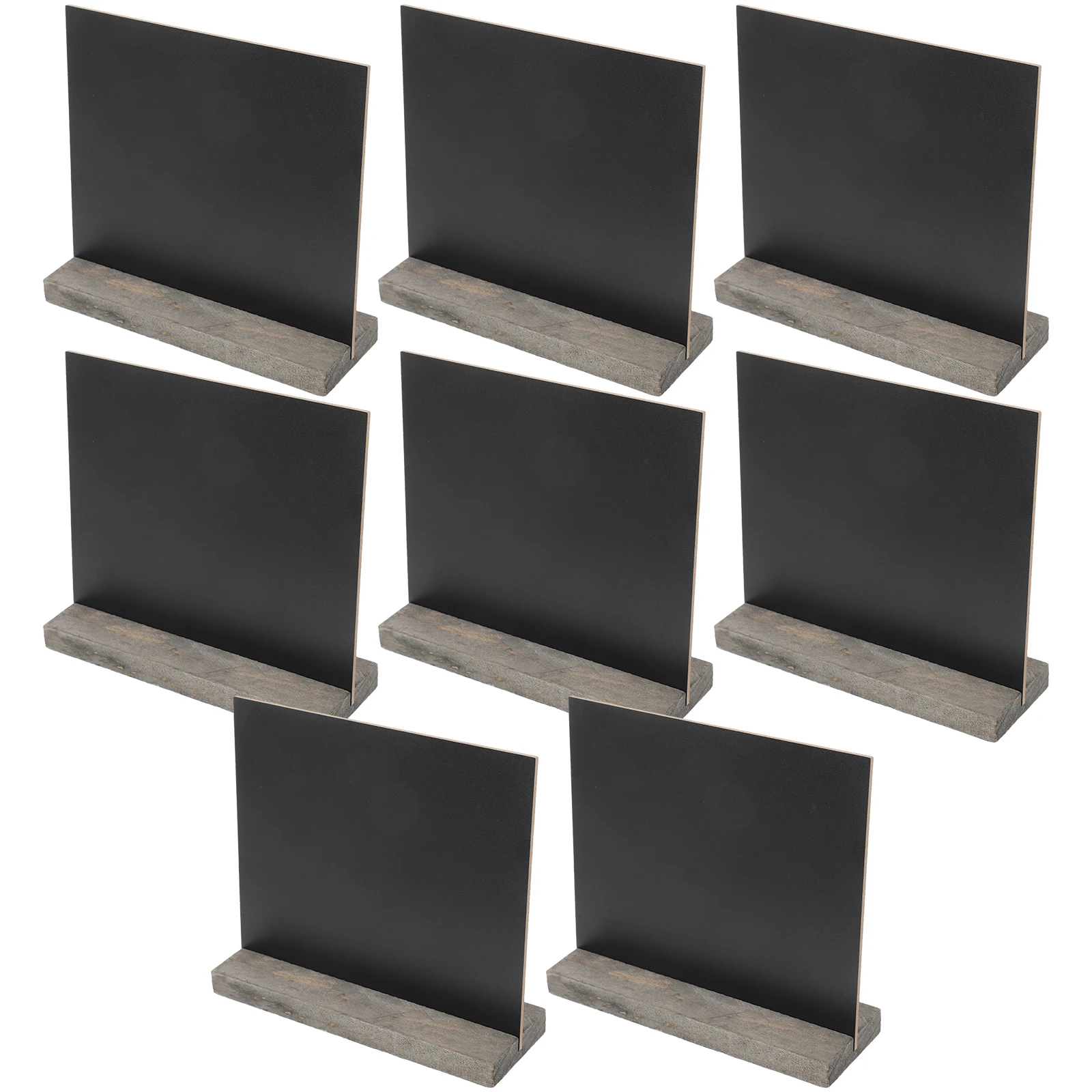 

8Pcs Mini Chalkboard Signs Wooden Framed Small Blackboard Stand Angle Design for Drink Specials Kids Crafts Food Labeling Use
