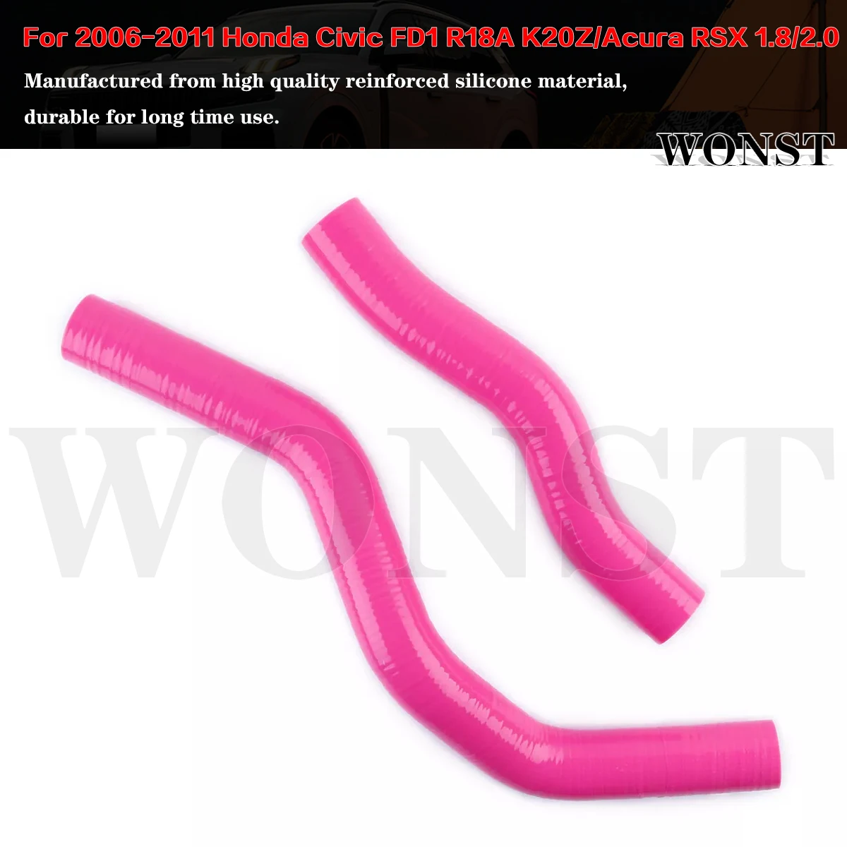 

For 2006-2011 Honda Civic FD1 DX/EX/LX/SI R18A K20Z/Acura RSX 1.8/2.0 Silicone Radiator Coolant Hose Kit