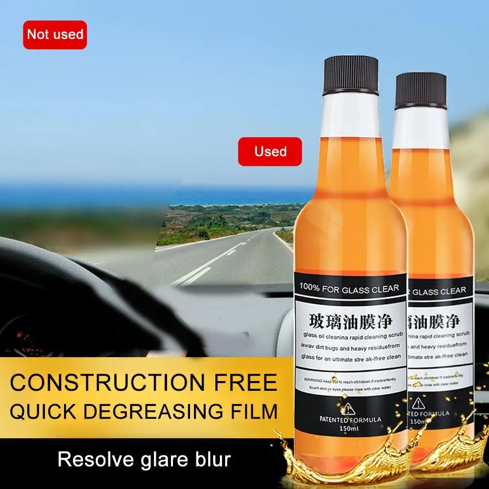 

1/2pcs Car Family Glass Oil Film Cleaner Deep Cleaning Glass Cleaner Oil Rearview Windshield Mirror Film Polishing Removing S9L4