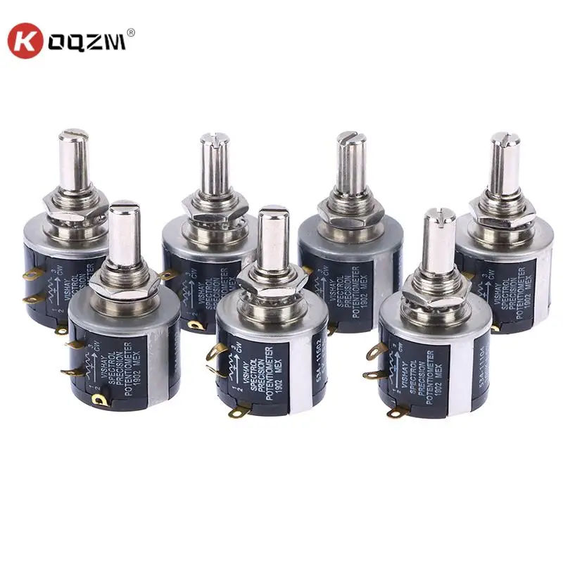 1pc Silver 534-1-1 Spectorl Precision Coil Wire Wound Potentiometer 534 2w 100R 200R 500R 1K 2K 5K 10K 20K 50K 100k Accessories