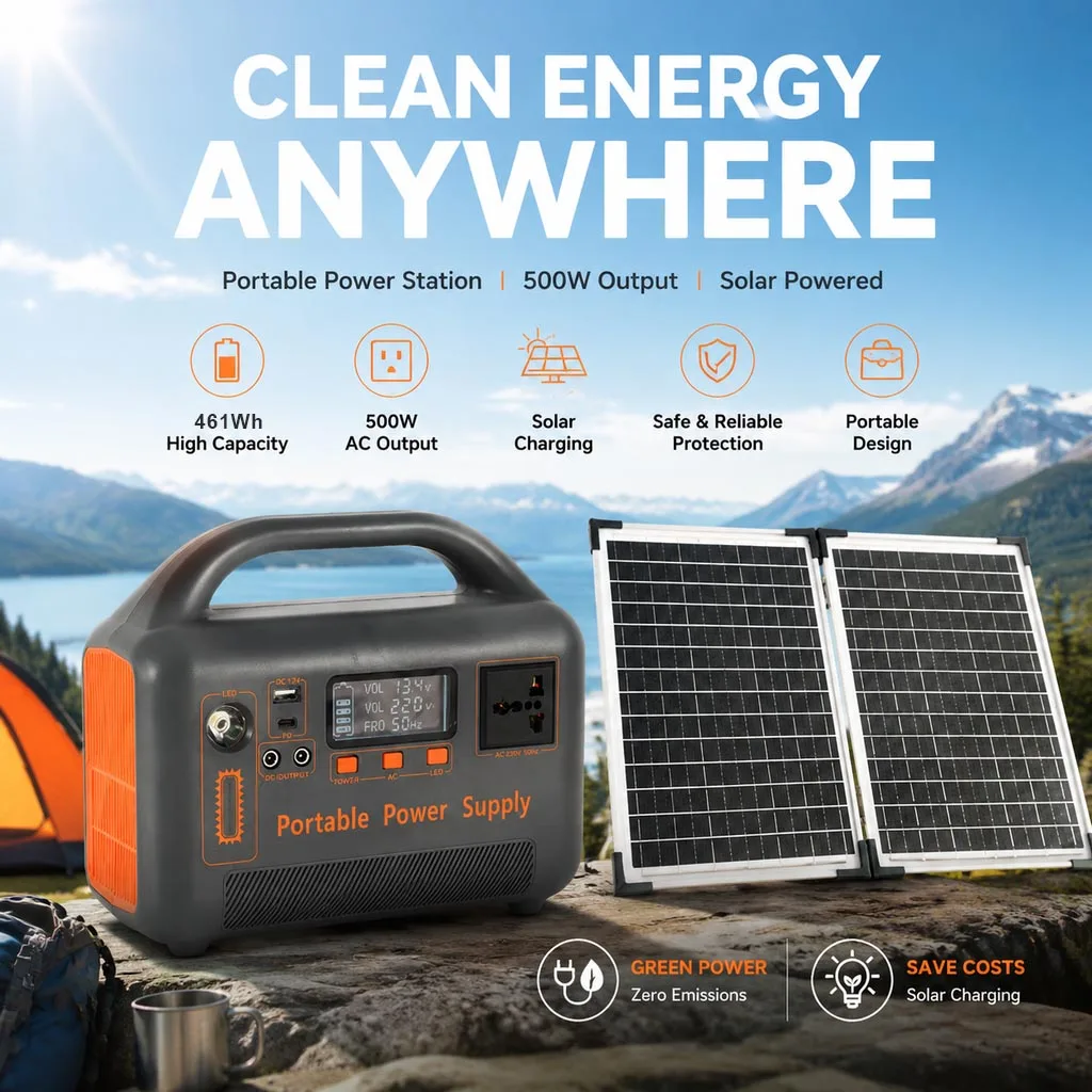 400W192Wh Portable Power Station 220V 800W589WhSolar Generator Backup Power Bank for Outdoor Camping, Home Emergency, RV Travel