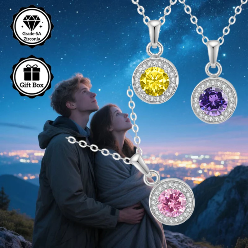 

LAMVOICE 2-каратное ожерелье с цирконием, ювелирные изделия для женщин, рождественский подарок, подарок высокого качества, колье из стерлингового серебра S925