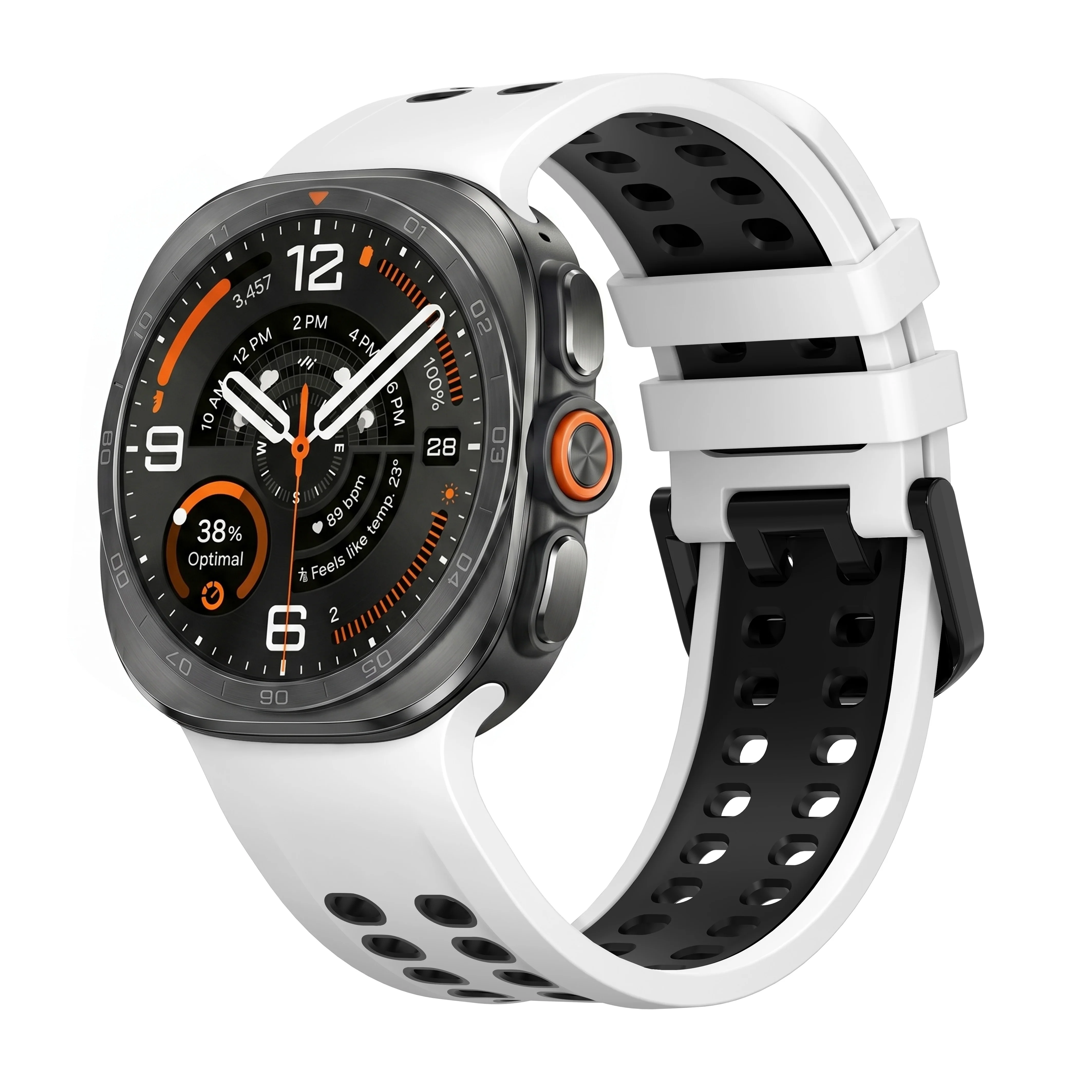 Two-tone Silicone Strap For Samsung Galaxy Watch Ultra 2025 Outdoor Sports Breathable Bracelet Correa for Galaxy Watch Ultra 2