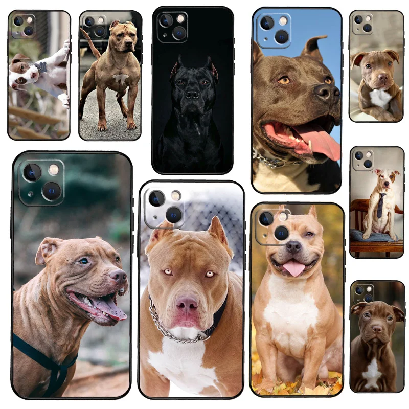 Funda de teléfono American Pitbull Terrier para iPhone 15 16 Pro Max 12 13 Mini 11 14 Pro Max XR 16 15 Plus 16e contraportada