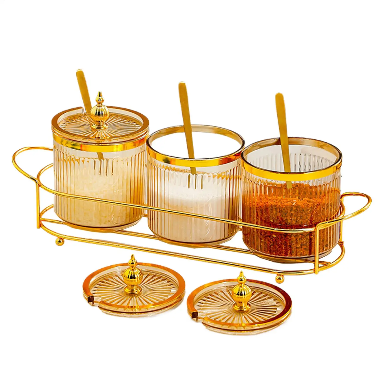 

Seasoning Jars Airtight Salt Storage Pot Condiment Bottles With Lid And Spoon Seasoning Storage Case For Home Restaurant Pantry