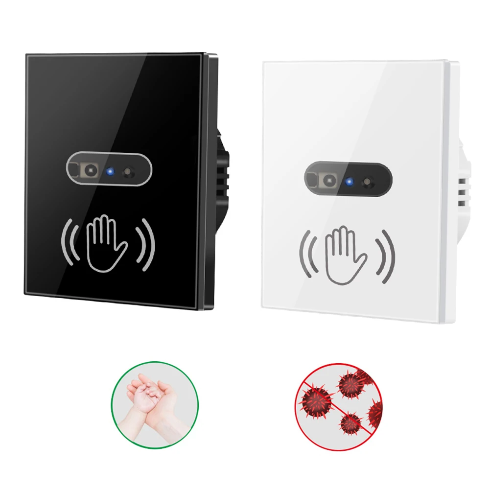 100-240V Slimme Lichtschakelaar Draadloze Touchless Wandschakelaar Infrarood Golf Inductie Neutrale Draad Vereist voor Woonkamer Slaapkamer