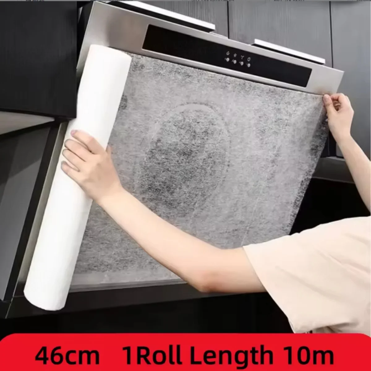 5/10M Einweg-Dunstabzugshauben-Ölfilterpapier aus Vliesstoff, Filter für Dunstabzugshauben, Küchenabzugshauben-Fettfilter, Anti-Öl-Baumwolle – Detail 4