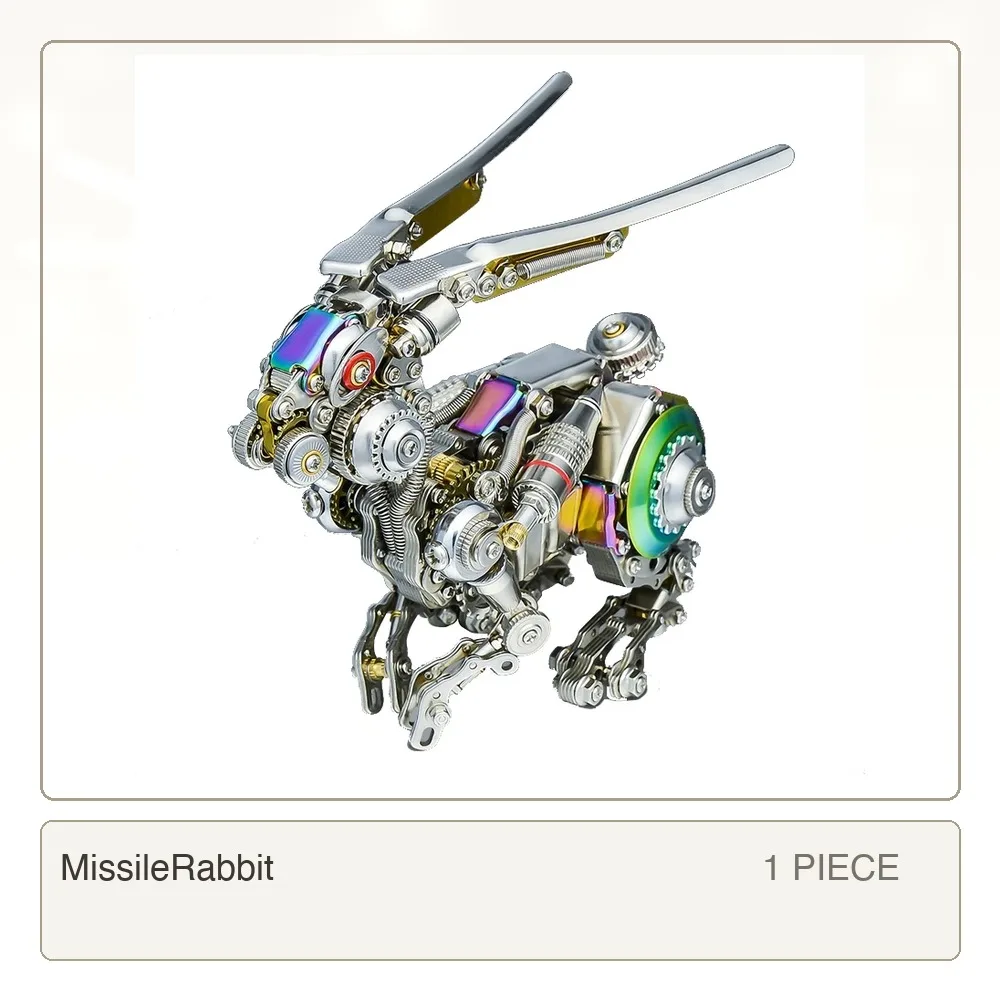 Metal assembly model Mechanical rabbit precision diy assembly toy children's boy birthday gift International Children's Day