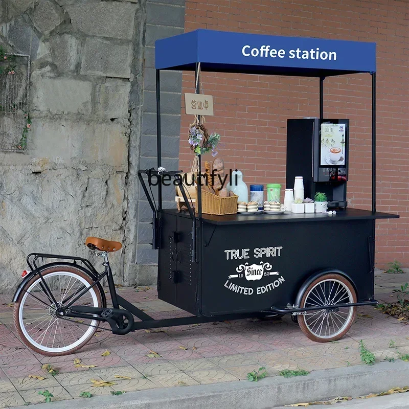 53cqySupermarket shopping mall truck promotion display stand night market ice cream milk tea mobile dining car