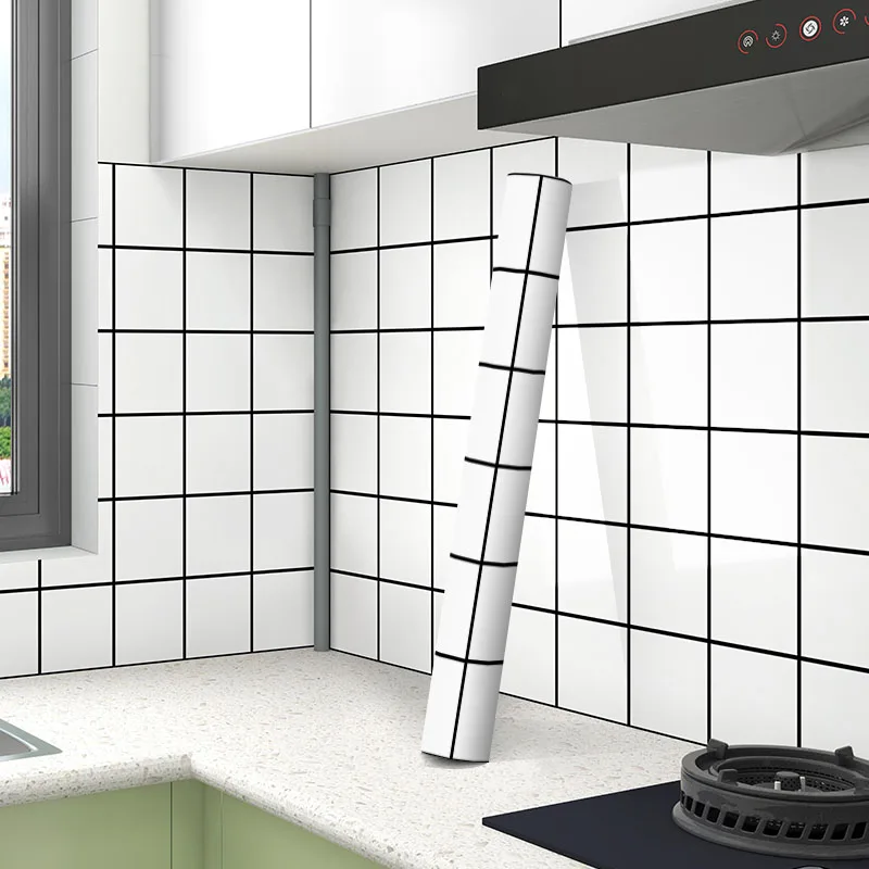 

Самоклеящиеся обои, классическое украшение для дома, водонепроницаемые влагостойкие обои с защитой от плесени для ванной комнаты, кухонного шкафа