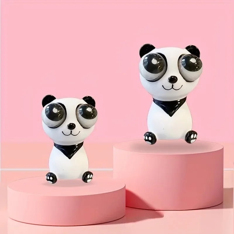 Panda Squeeze ของเล่นตลกความเครียดบรรเทา Squishy ของเล่น Pop Out Eyes Sensory Therapy Fidget ของเล่นสําหรับเด็กผู้ใหญ่ออทิสติก