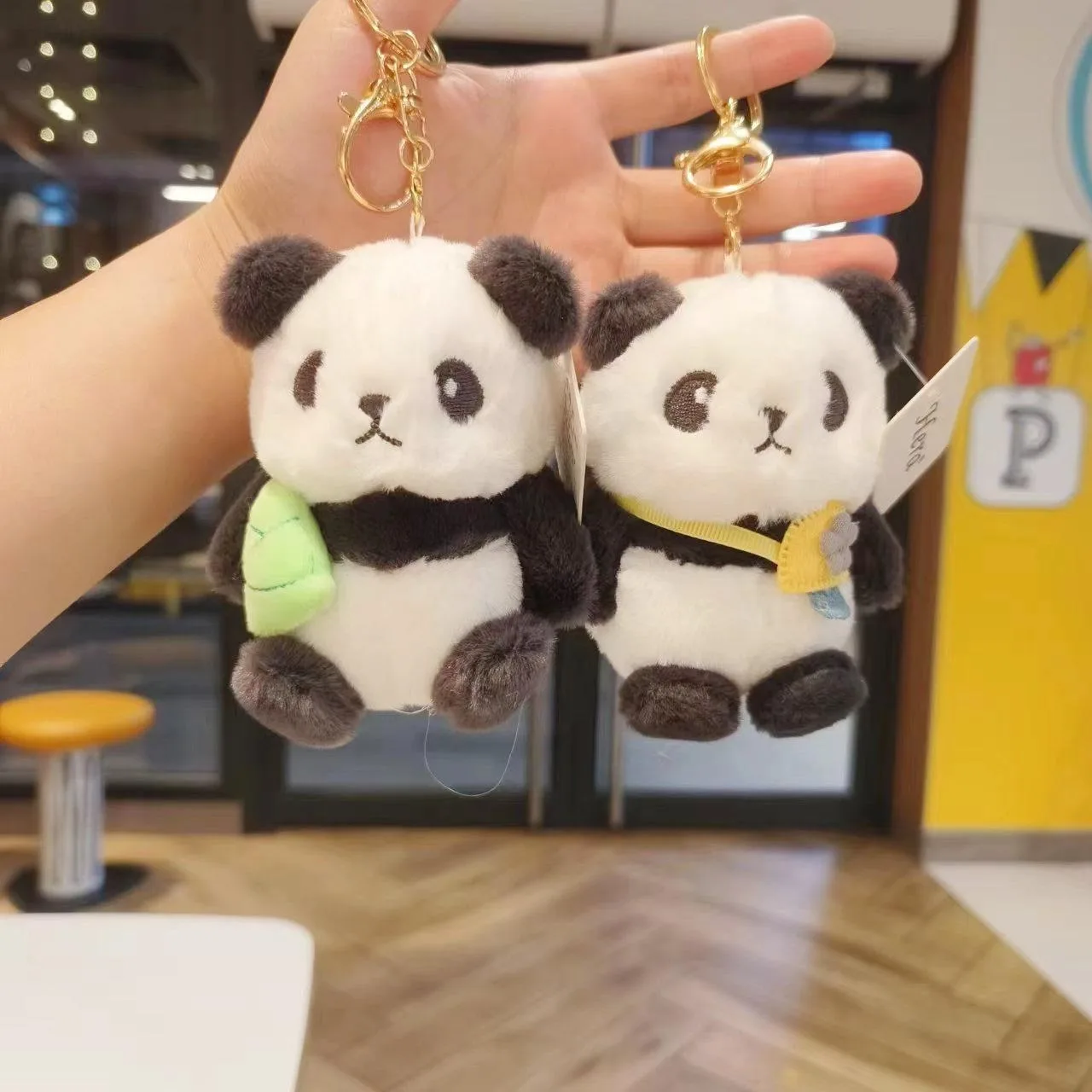 

Panda Plush Keychain Toy Small Panda Stuffed Animal Pendant for Backpack