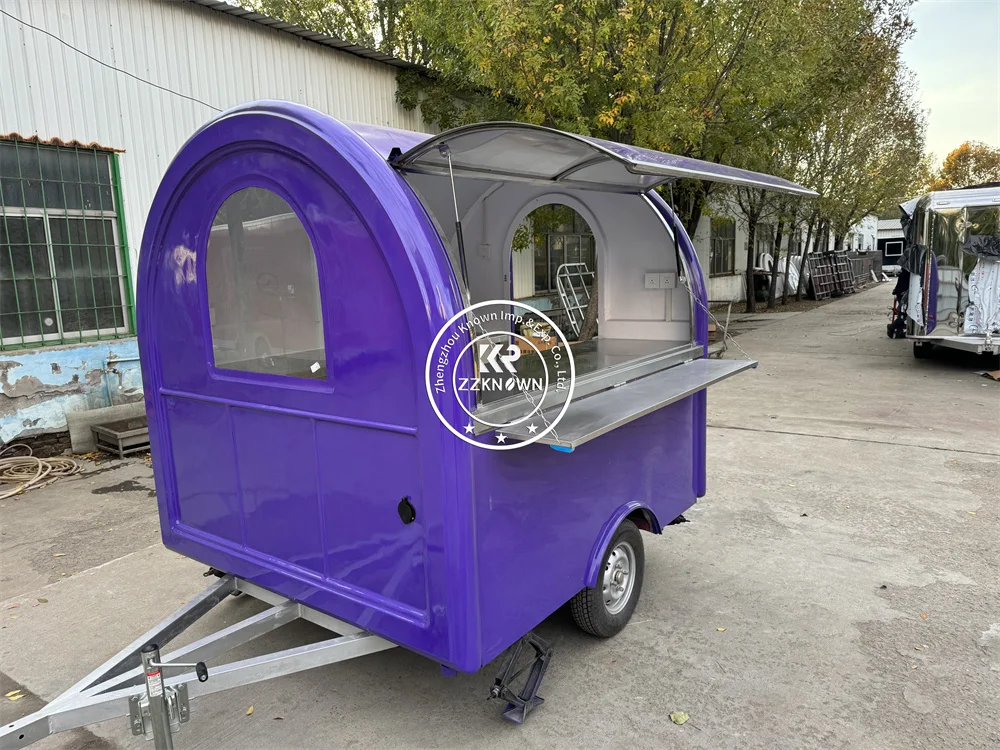 Street Food Trailer Mobile Coffee Shop Snack Pizza Cart Concession Fast Food Truck Van Ice Cream Hot Dog Kiosk Fully Equipped - Image 4