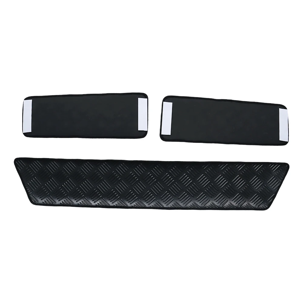 3pcs Car Rubber Carpet With Black Edge Step Mat Set Non-Slip For Sliding Door & Driver & Passenger Door For VW Transporter T5 T6