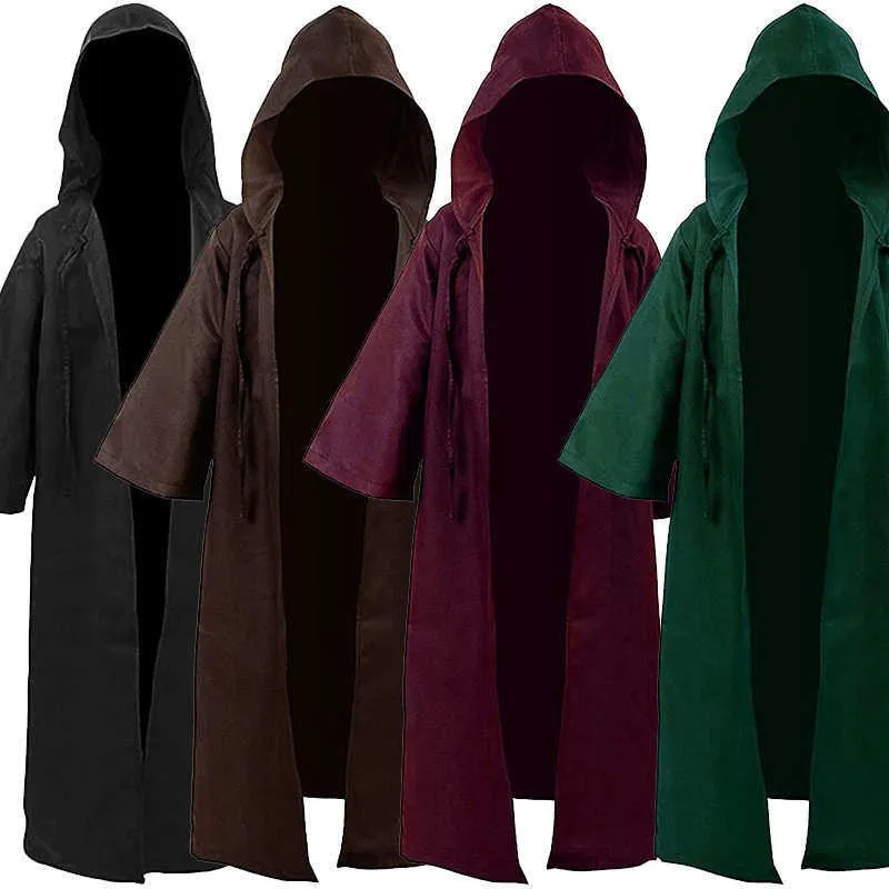 New Halloween Samurai Robe Cosplay Costume Women's Long Cloak Martial Artist Fancy Dress Stage Performance Traditional Chinese