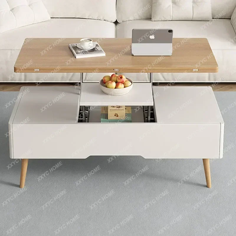 Organizer Lift Up Coffee Table Trau High Nordic Mobile Coffe Table Mesa Lateral Modern Tavolino Salotto Moderno Furniture