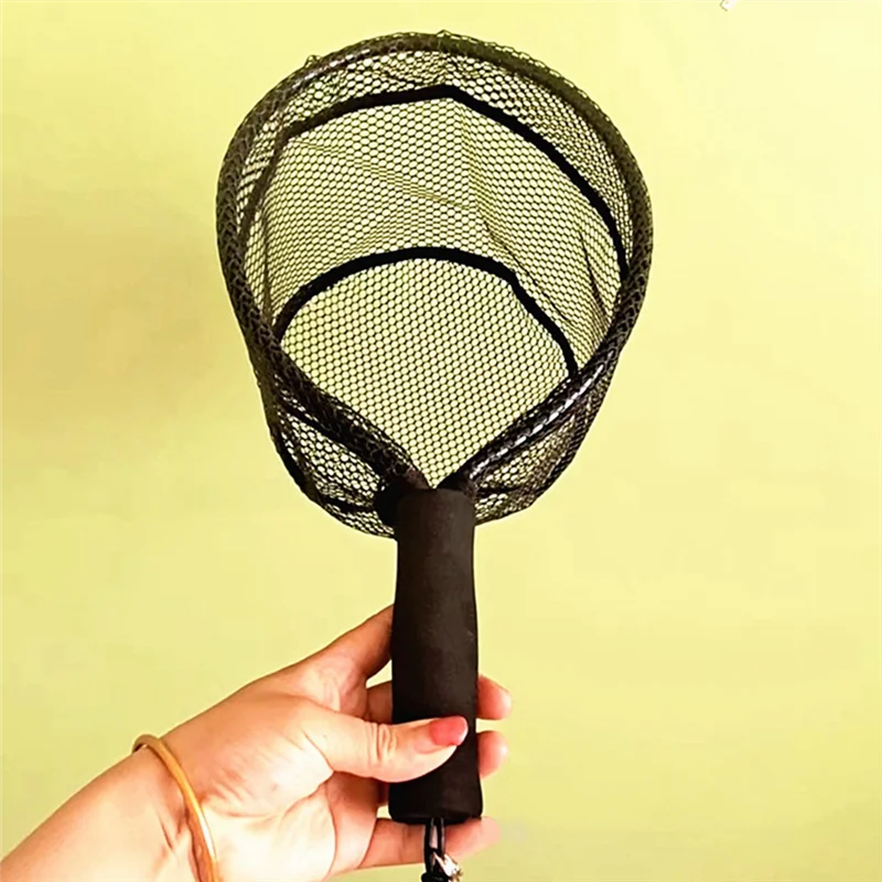 ONGE شبكة صيد السمك اليدوية معدات الصيد أدوات الصيد في الهواء الطلق شبكة صيد السمك الآمنة لالتقاط الأسماك باللون الأحمر #5