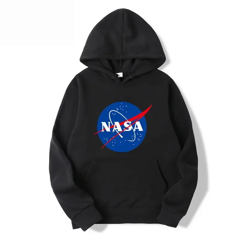 LIBIELIY New 2024 Men's NASA Letter Print Hoodie Sweatshirt Sportswear Casual Loose Fit Two-Piece Set Comfortable Spring Autumn