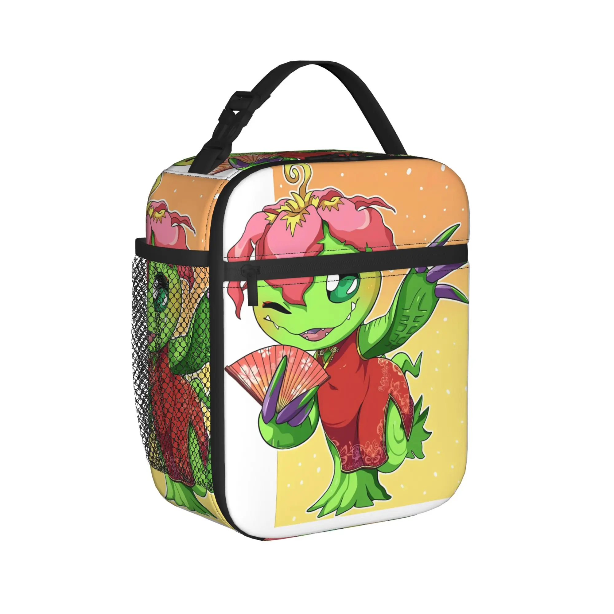 Anime Digimon Adventure Palmon  (1) Lunch Bag For Child  Office Print Lunch Box Kawaii Waterproof Tote Food Bags