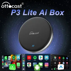 OTTOCAST OttoAiBox P3 Lite Wireless CarPlay Ai Box Android Auto Video TV Box 2025 New Car Accessories for Mazda VW Seat Skoda