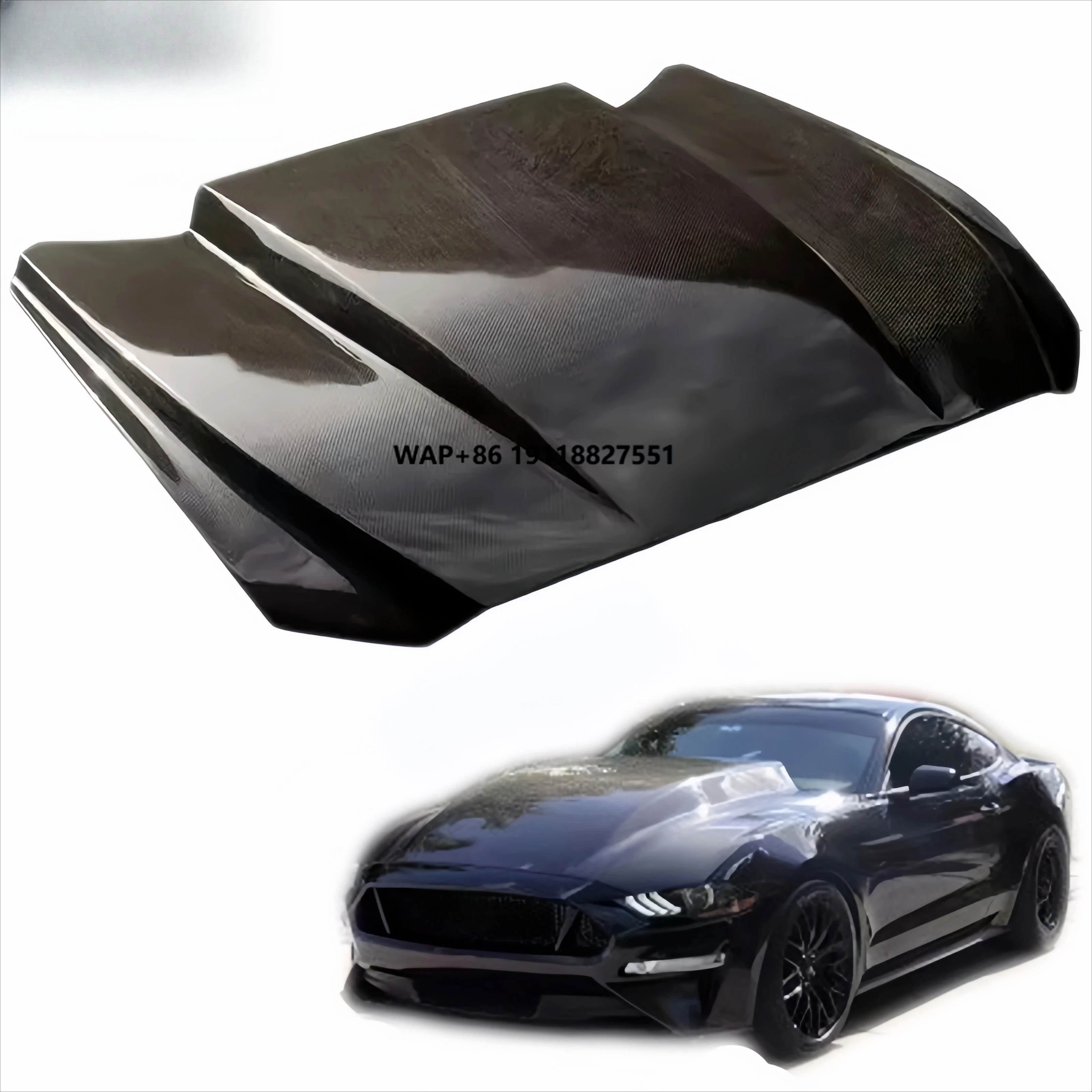 

Suitable for 2018-2022 Models Mustang Version High Quality Supercharger Carbon Fiber Engine Hood